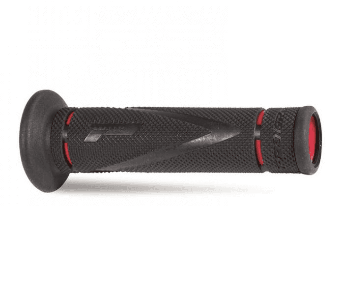 405402985 pair of progrip 838-oe-149 road grips, red/black, double density, with hole