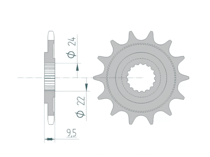 1074754003 Pignone Afam Z14 Honda CR 250 / CRF 450, COD: '1074754003