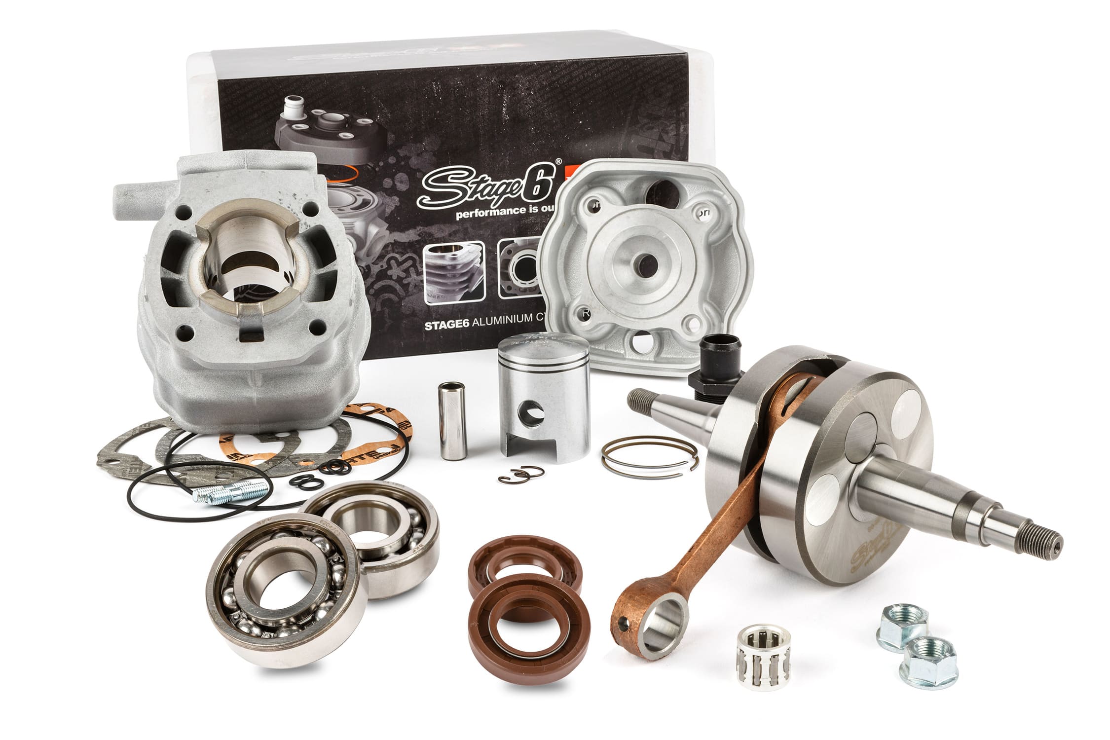 S6-7019202/PACK1 Pacco Gruppo Termico + Albero Motore 50cc Stage6 Sport MK2 Derbi Euro 2, COD: S6-7019202/PACK1