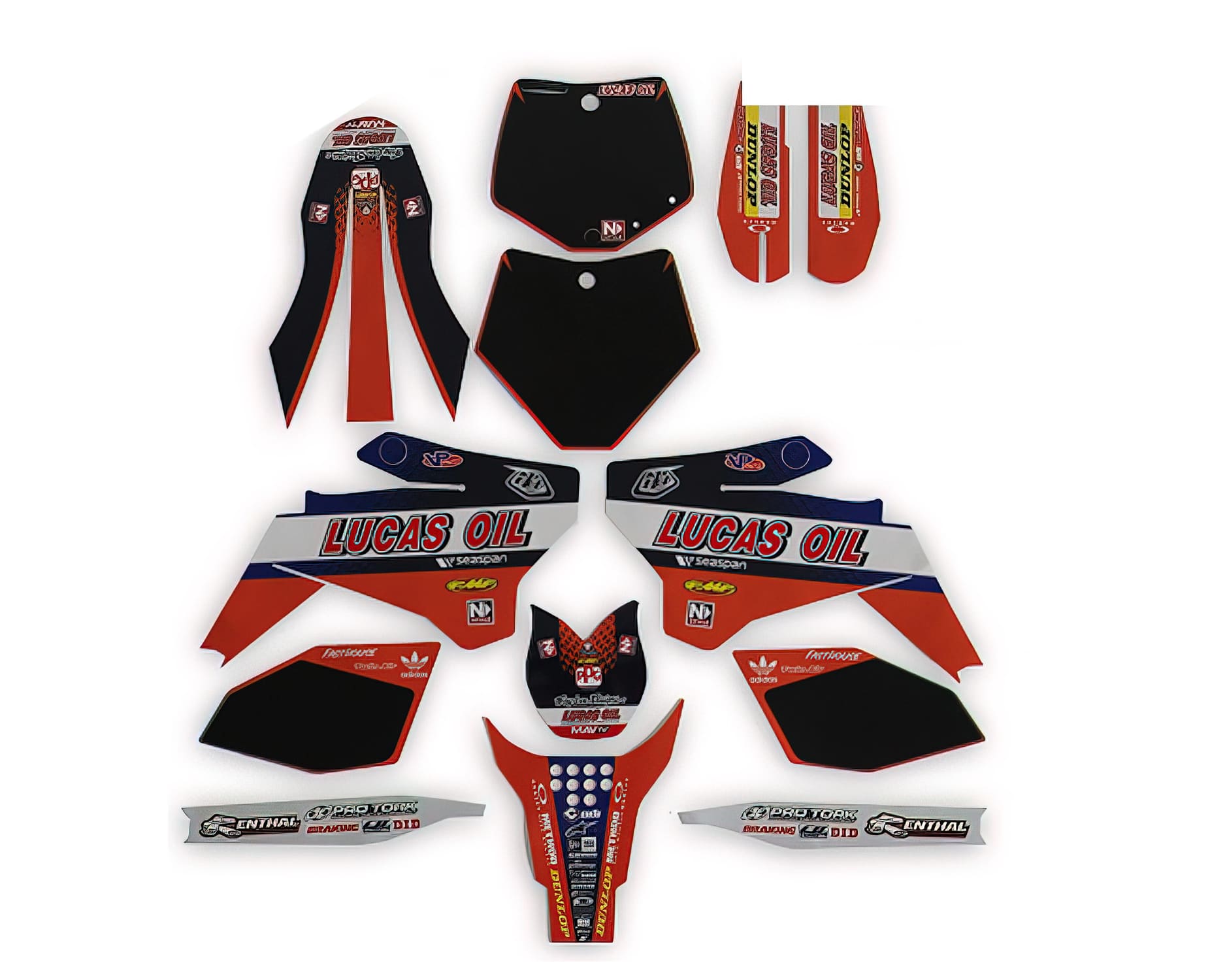 KD15NSTLDOR Kit Deco N Style tld arancione Pit Bike / Dirt Bike