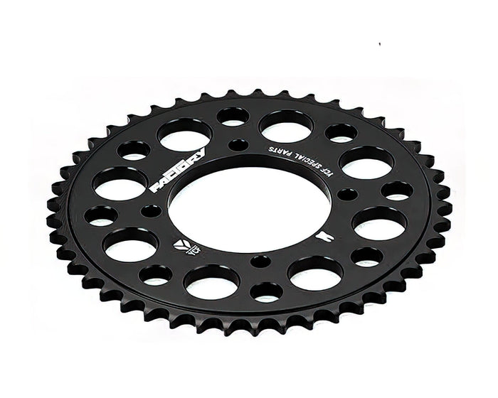 MBCA06R.39BK Corona alluminio CNC 420 - 39 denti - 4 viti YCF Pit Bike nero