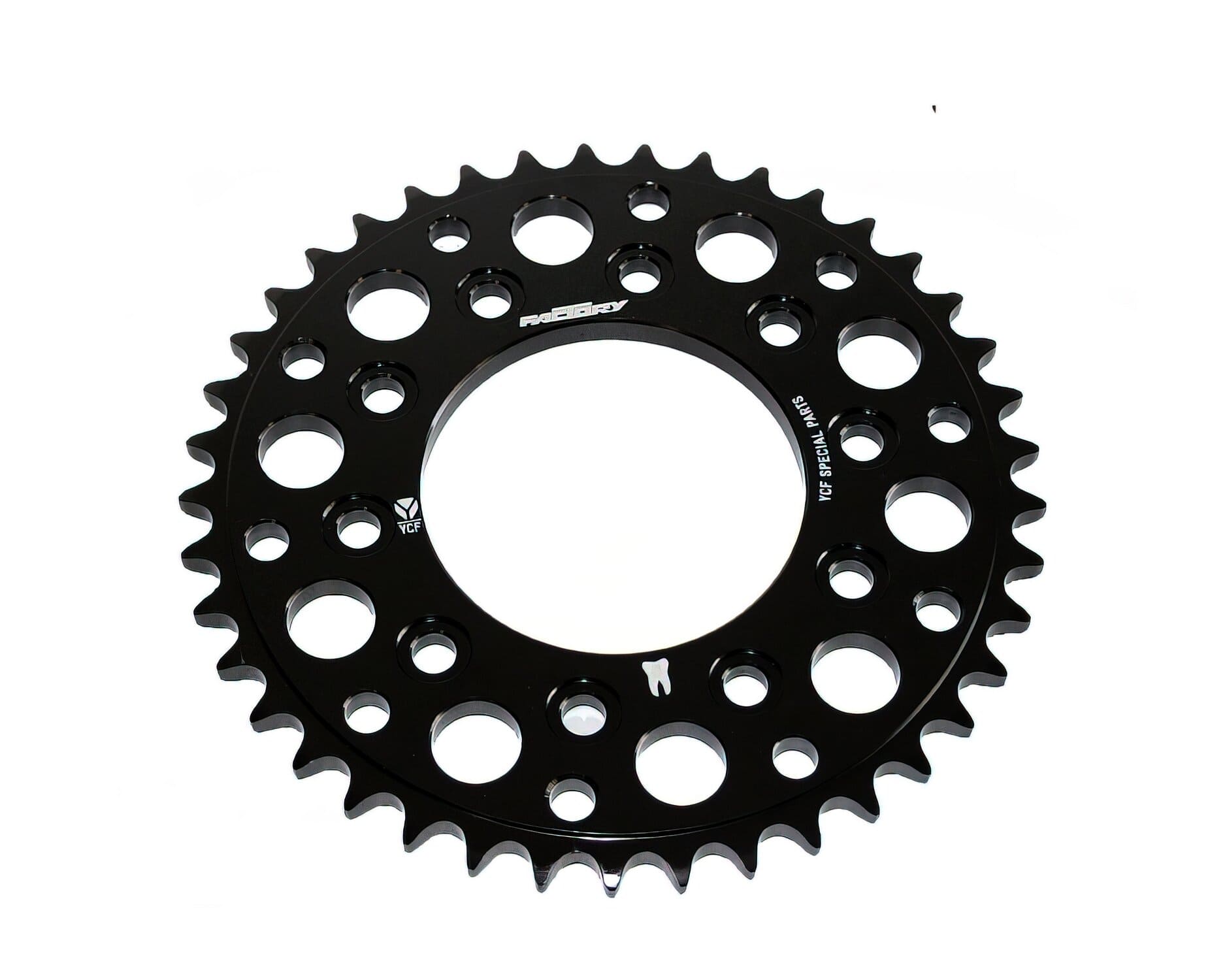 MBCA16R.41BK Corona alluminio CNC 420 - 41 denti - 5 viti YCF Pit Bike nero, COD: MBCA16R.41BK