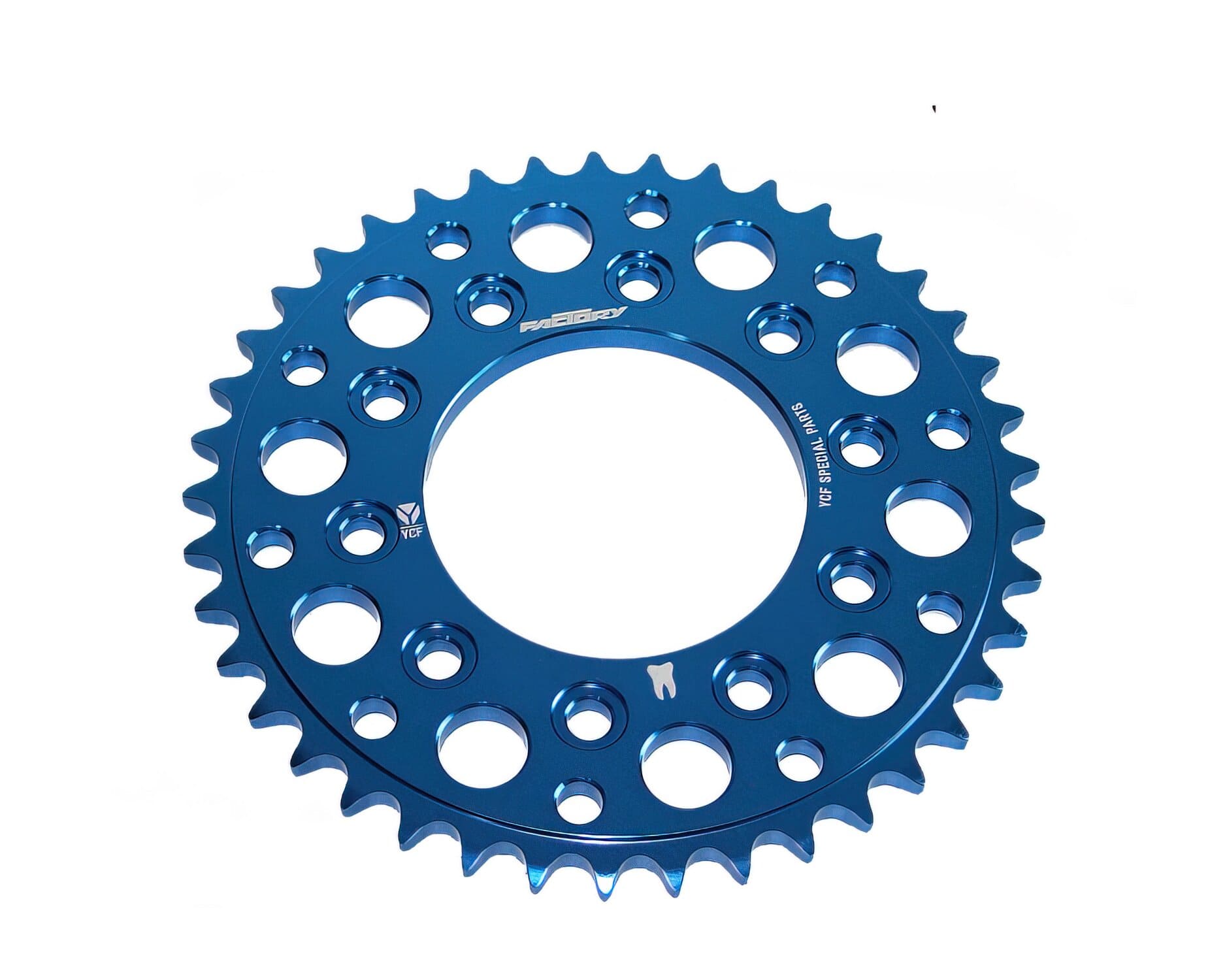MBCA16R.41BL Corona alluminio CNC 420 - 41 denti - 5 viti YCF Pit Bike blu, COD: MBCA16R.41BL