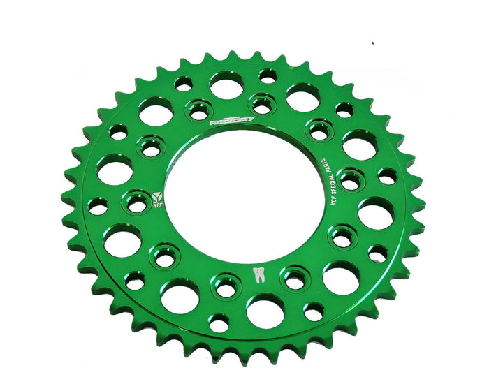 MBCA16R.43GR Corona alluminio CNC 420 - 43 denti - 5 viti YCF Pit Bike verde, COD: MBCA16R.43GR