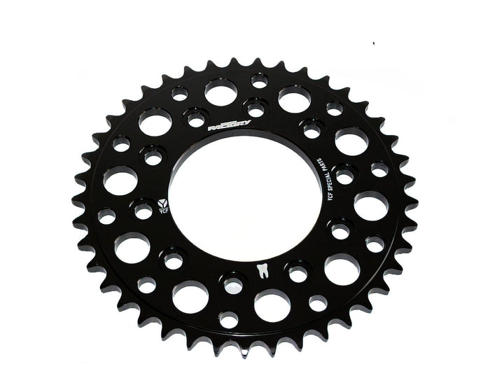 MBCA16R.45BK Corona alluminio CNC 420 - 45 denti - 5 viti YCF Pit Bike nero, COD: MBCA16R.45BK