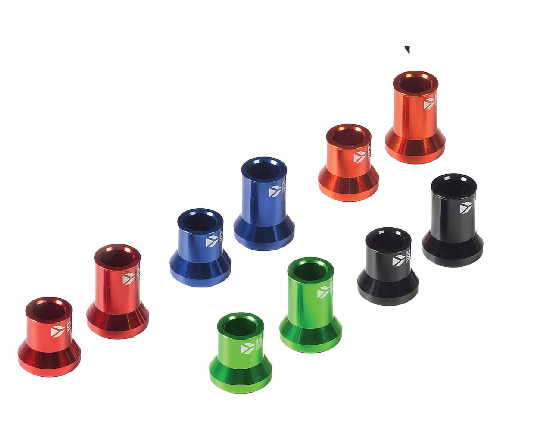 MBERC1AR/SI Boccole x2 ruota posteriore 15x22x38mm et 15x22x29mm CNC Pit Bike YCF argente, COD: MBERC1AR/SI