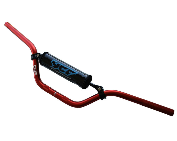 MBGALOW/OR Manubrio low rise alluminio d.22mm con pad YCF Pit Bike / Dirt Bike arancione, COD: MBGALOW/OR