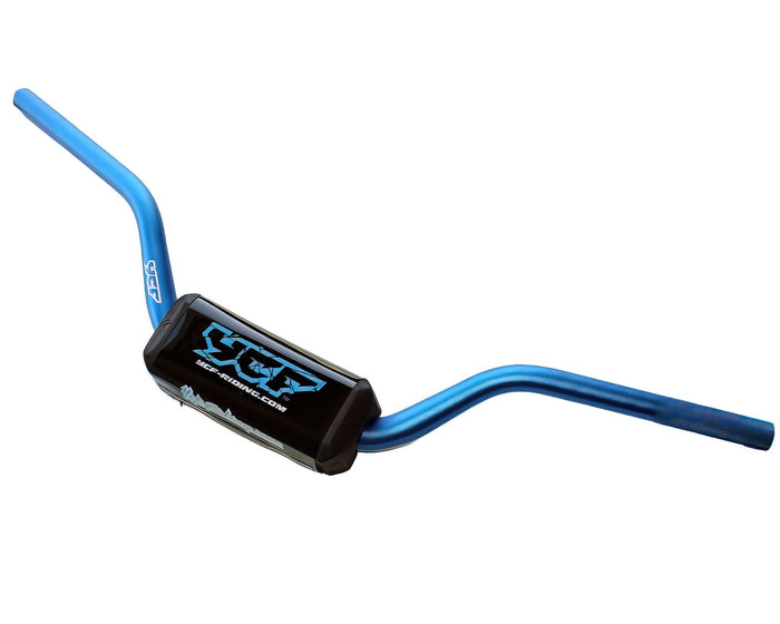 MBGASB/BL Manubrio alluminio Fatbar d.22mm con pad YCF Pit Bike / Dirt Bike blu