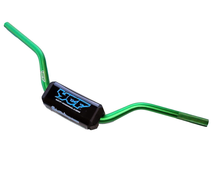 MBGASB/GR Manubrio alluminio Fatbar d.22mm con pad YCF Pit Bike / Dirt Bike verde