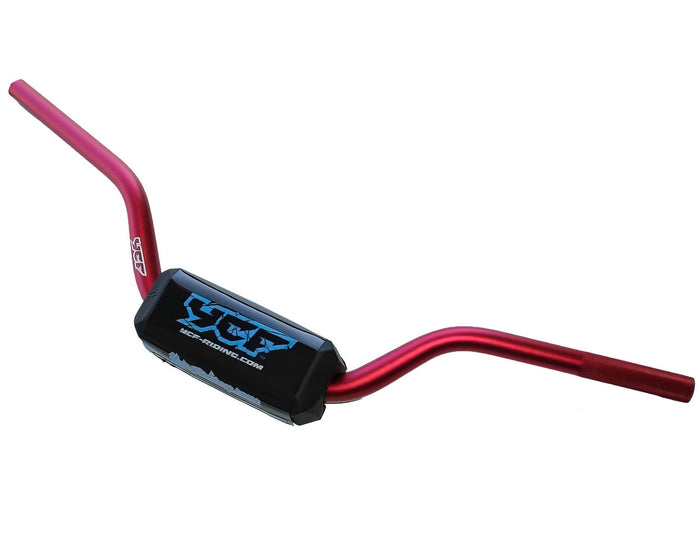MBGASB/RD Manubrio alluminio Fatbar d.22mm con pad YCF Pit Bike / Dirt Bike rosso