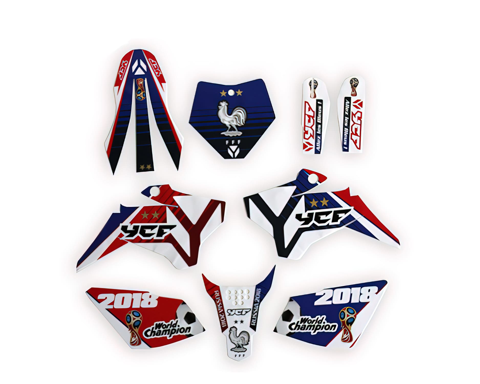 MBKD125SFOOT Pit Bike Deco Kit YCF 125S Football World Cup2018