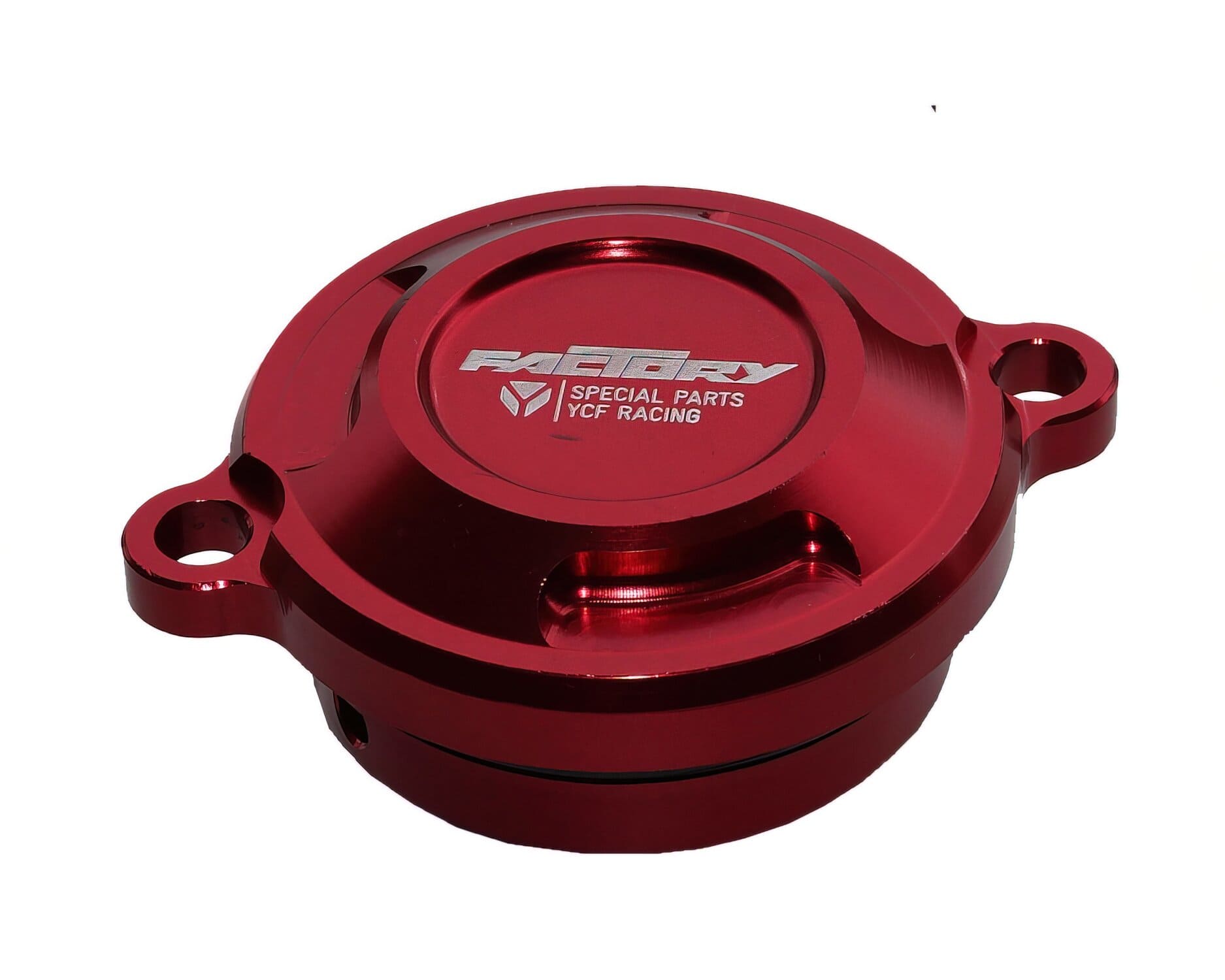 MBOFCCRF/RD Coperchio filtro olio CNC YCF Pit Bike YX 150cc tipo KLX / CRF rosso