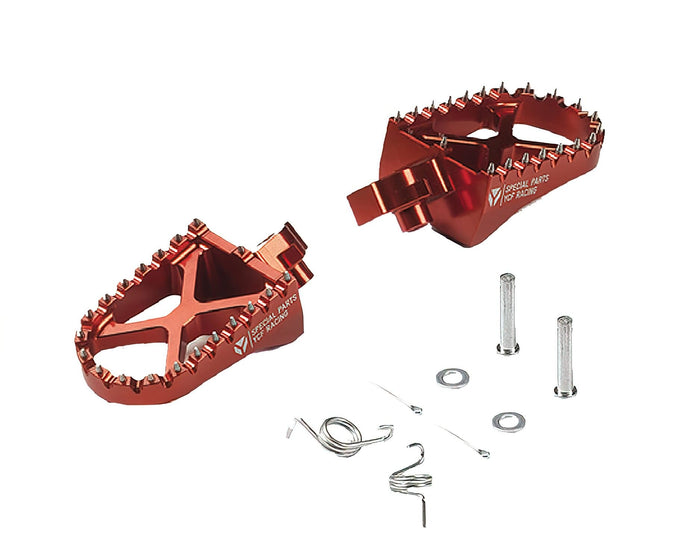 MBRPALU/OR Poggiapiedi alluminio CNC arancione YCF Pit Bike / Dirt Bike