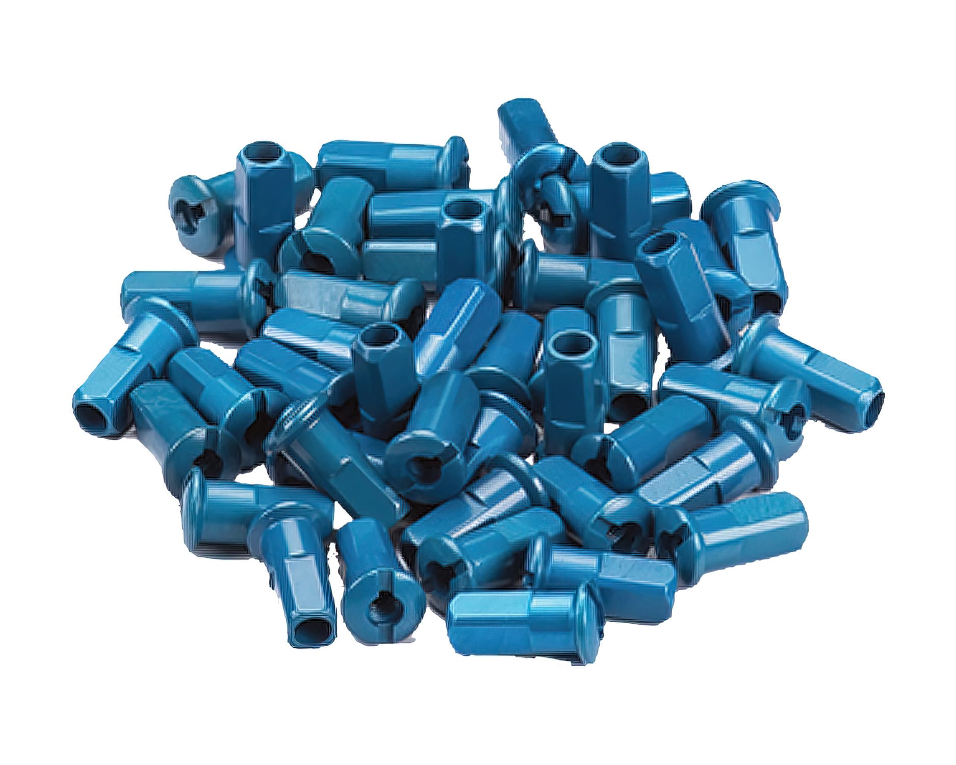 MBSN/BL Spoke Tensioner (x32) CNC Aluminum Blue