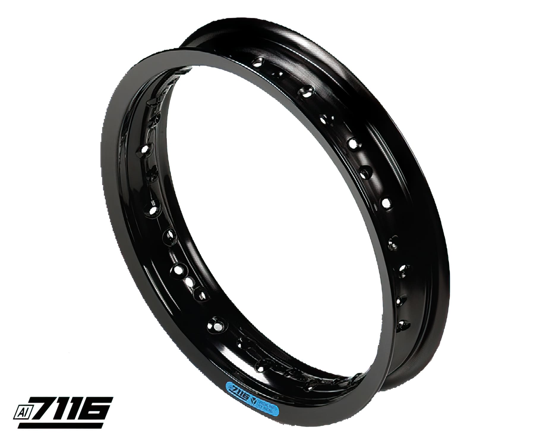 YCF-110-0601-012/BK Cerchione anteriore alluminio 7116 14x1,40 nero Pit Bike / Dirt Bike, COD: YCF-110-0601-012/BK