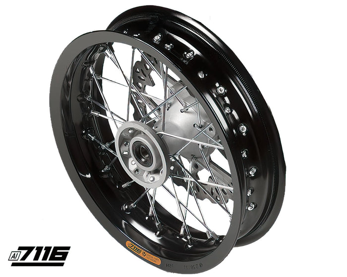 YCF-110-0601-41 Ruota anteriore alluminio 2.5x12" SM con disco YCF Factory Pit Bike, COD: YCF-110-0601-41