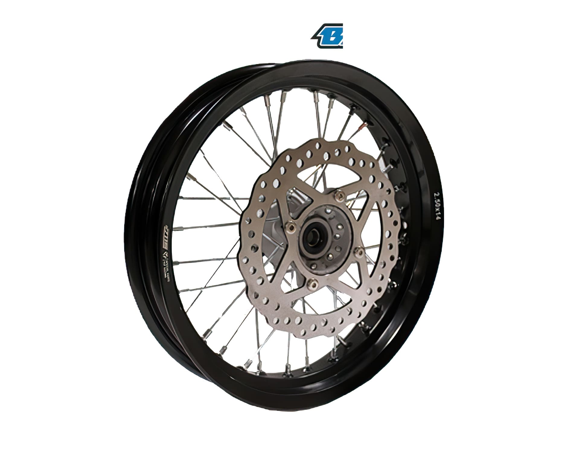 YCF-110-0601-60 Ruota anteriore alluminio 2.50x14" con disco Pit Bike YCF Bigy SM, COD: YCF-110-0601-60