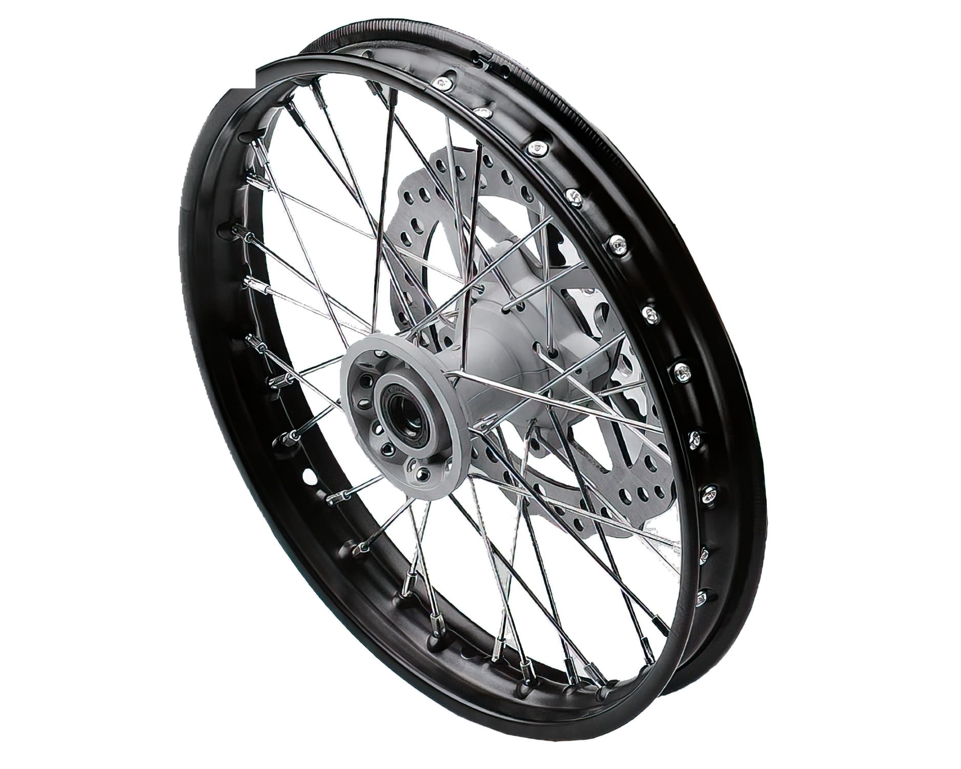 YCF-110-0601-84 Ruota anteriore alluminio 1.6x17" - mozzo fuso con disco Pit Bike YCF Bigy, COD: YCF-110-0601-84