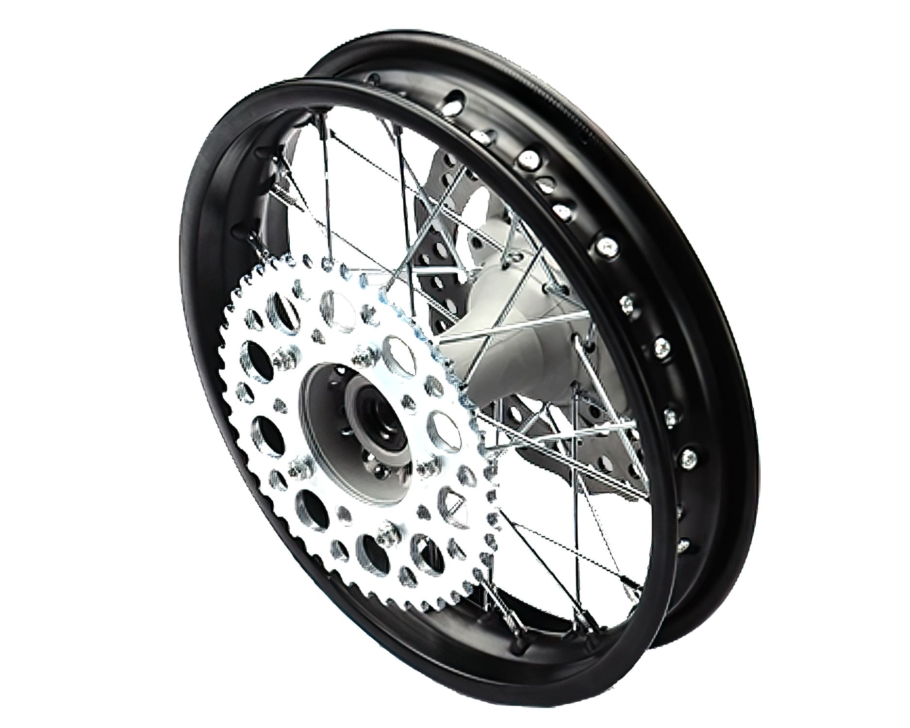 YCF-110-1101-2D Ruota post. 12" con disco + corona 5 fori YCF Pit Bike / Dirt Bike, COD: YCF-110-1101-2D