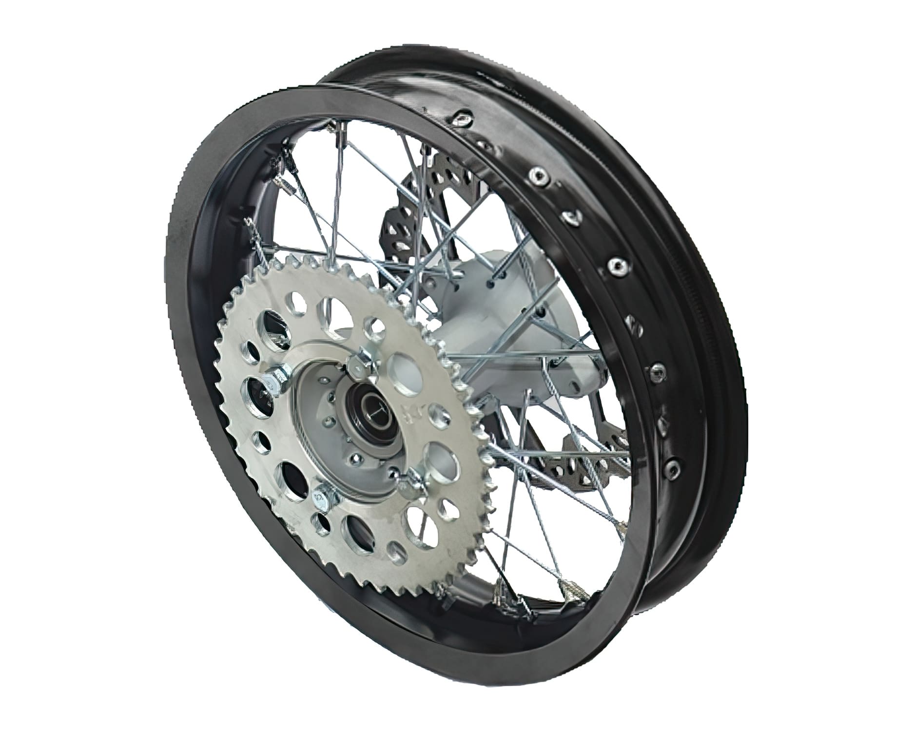YCF-110-1101-44 Ruota post. alluminio Supermoto 2.5x12" con disco + corona Pit Bike / Dirt Bike, COD: YCF-110-1101-44