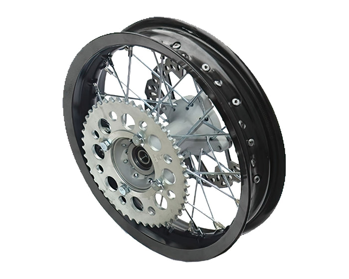 YCF-110-1101-44 Ruota post. alluminio Supermoto 2.5x12" con disco + corona Pit Bike / Dirt Bike, COD: YCF-110-1101-44