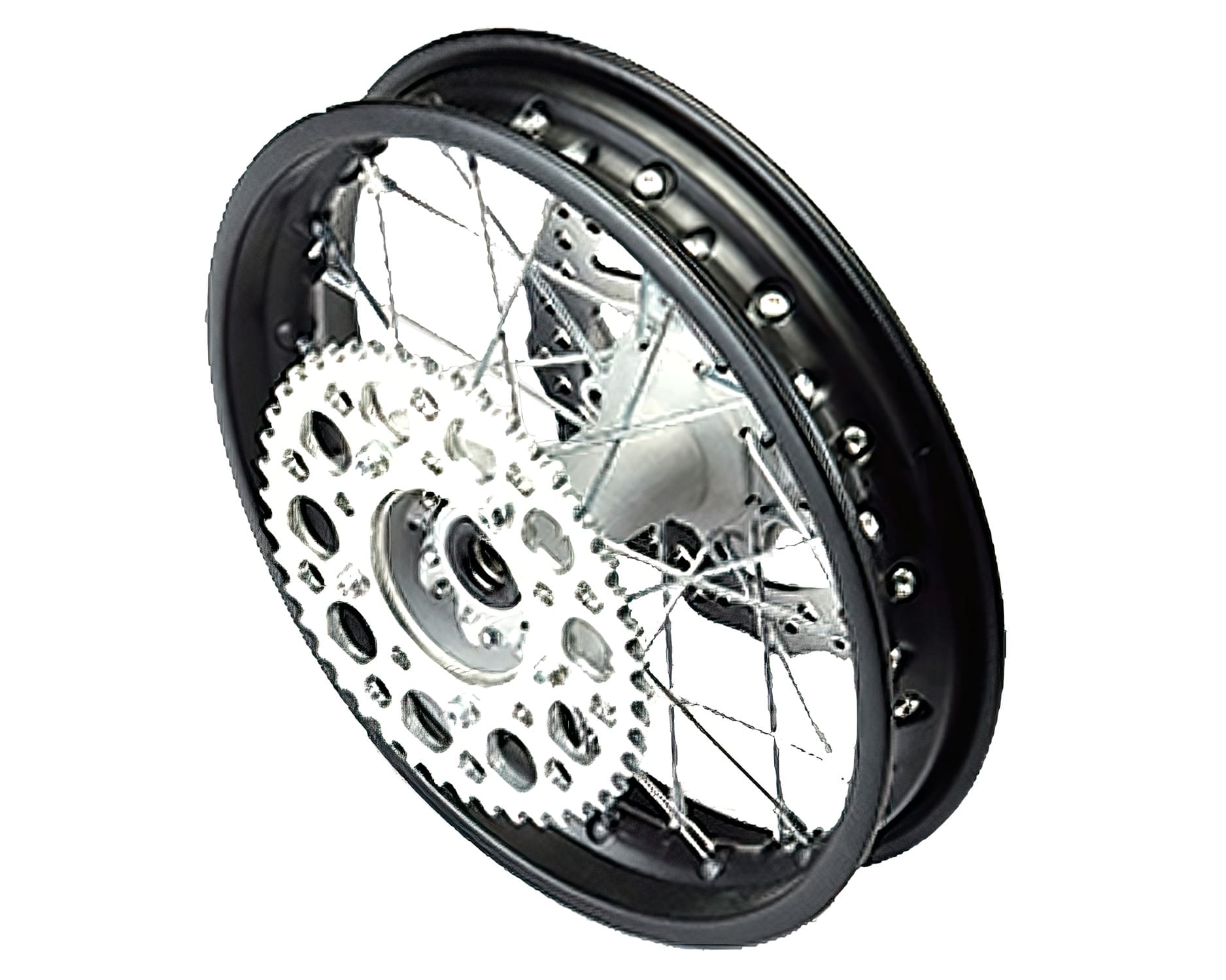 YCF-110-1101-64 Rear wheel 1.85x14" with disc + 5-hole crown Pit Bike YCF Bigy