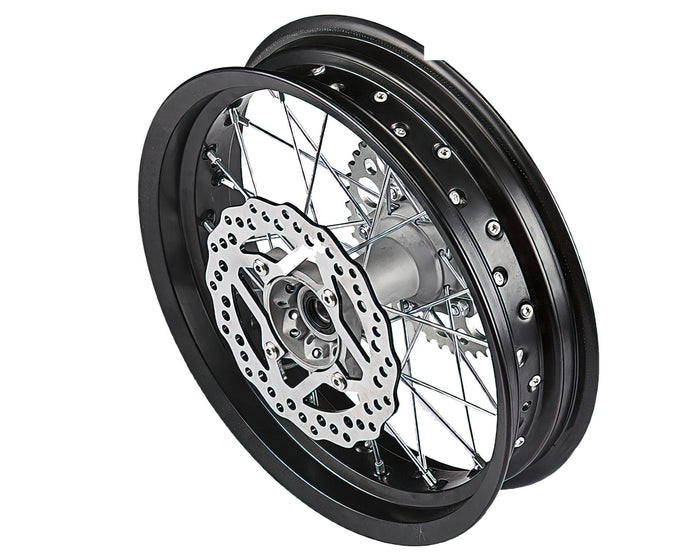 YCF-110-1101-73 Ruota post. alluminio 3.0x14" SM 3.0 con disco + corona YCF Pit Bike / Dirt Bike, COD: YCF-110-1101-73