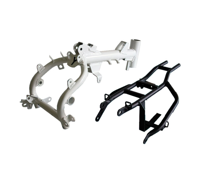 YCF-50-1621-03/WH Telaio completo bianco per braccio osc. mono Pit Bike YCF 50cc 2020, COD: YCF-50-1621-03/WH