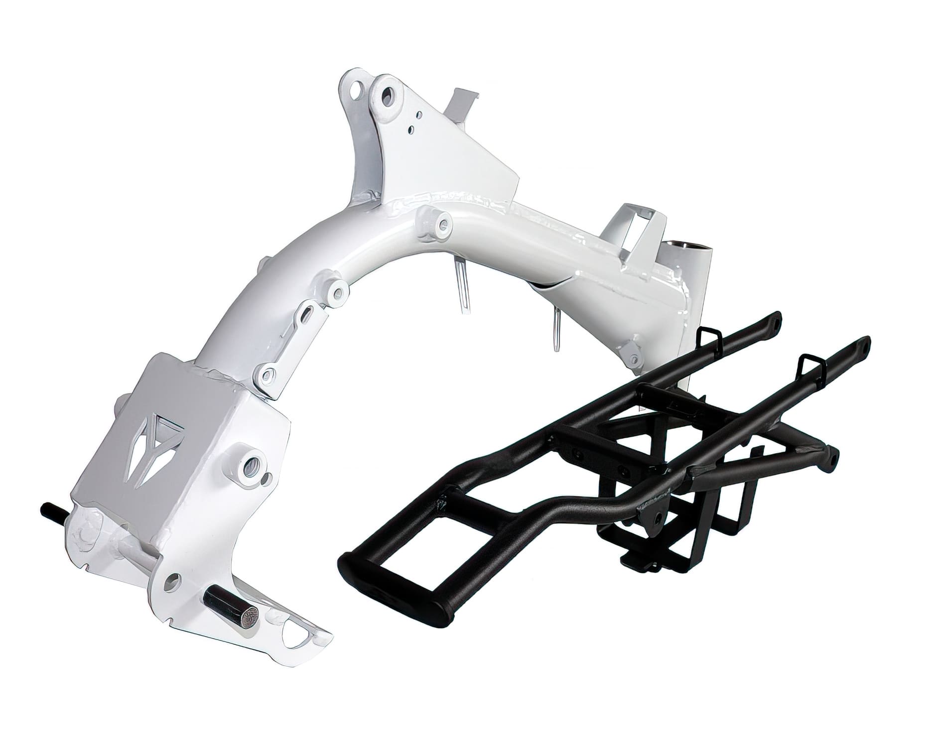YCF-88-161-0301/WH Telaio completo bianco per braccio osc. mono Pit Bike YCF Start 88cc 2020, COD: YCF-88-161-0301/WH