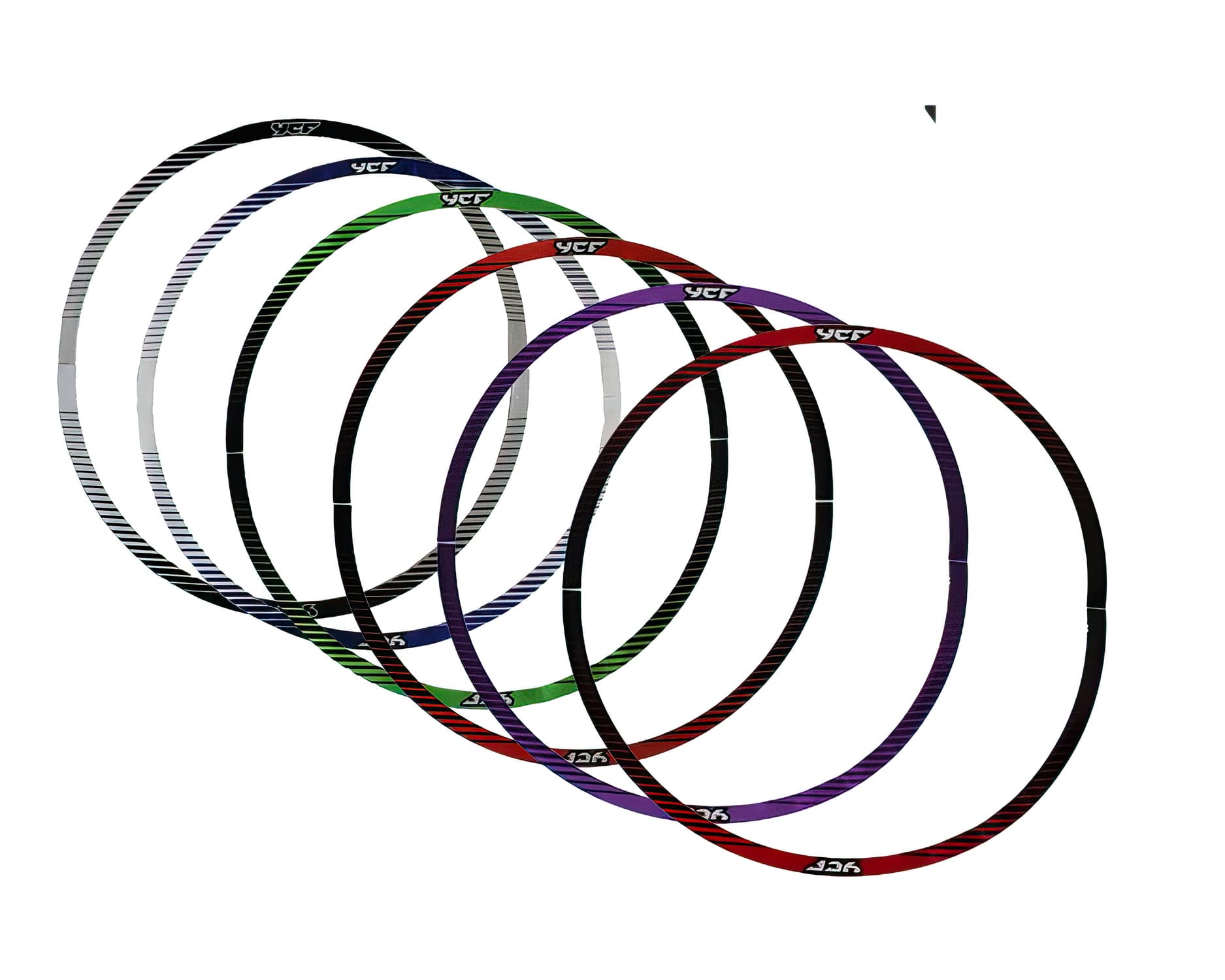 YCF-KDWHEEL12/RD Adesivo Cerchione (x4) 12" - 0,3 mm YCF rosso