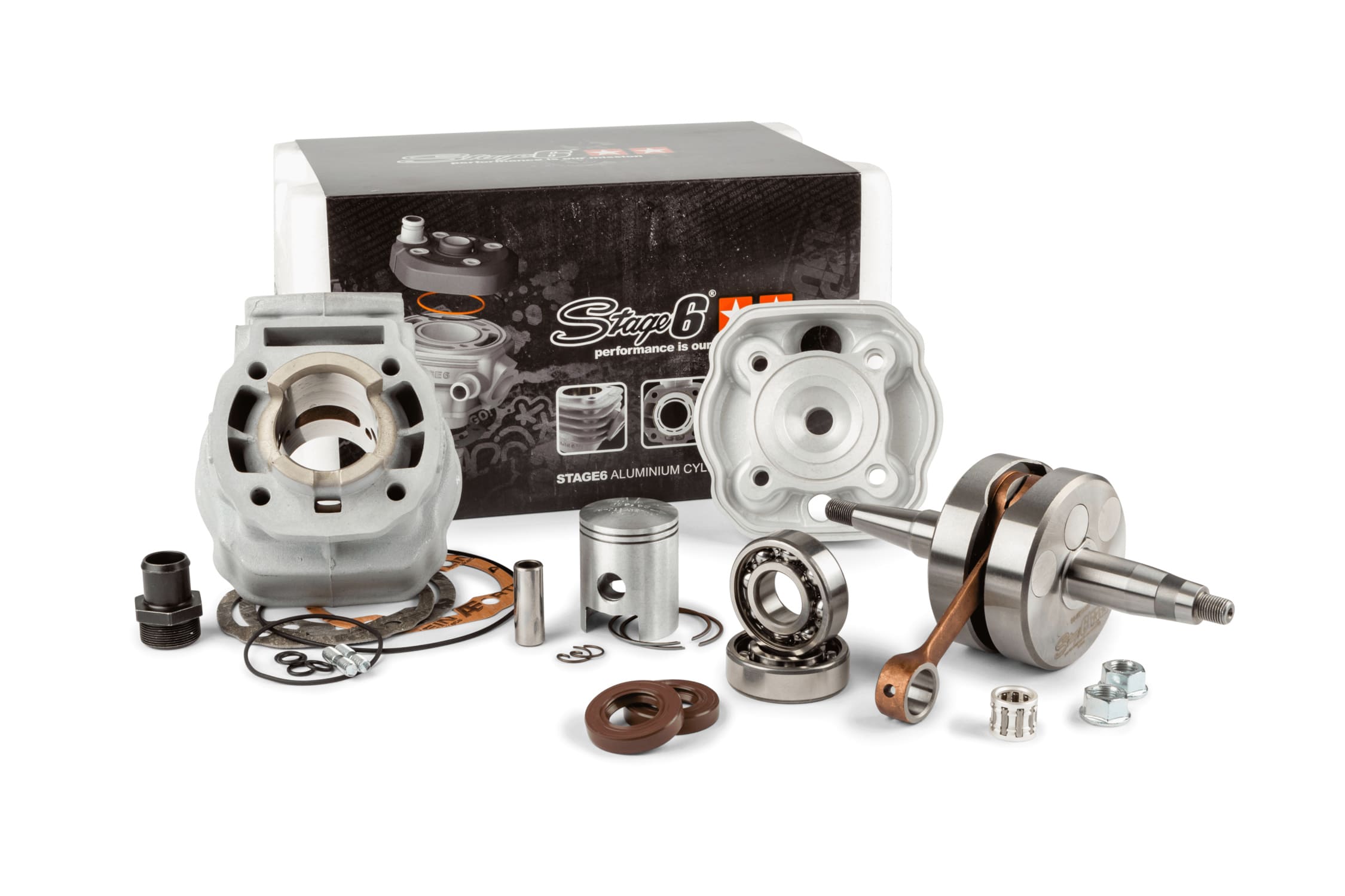 S6-7019302/PACK1 Pacco Gruppo Termico + Albero Motore 50cc Stage6 Sport MK2 Derbi Euro 3 / Euro 4, COD: S6-7019302/PACK1