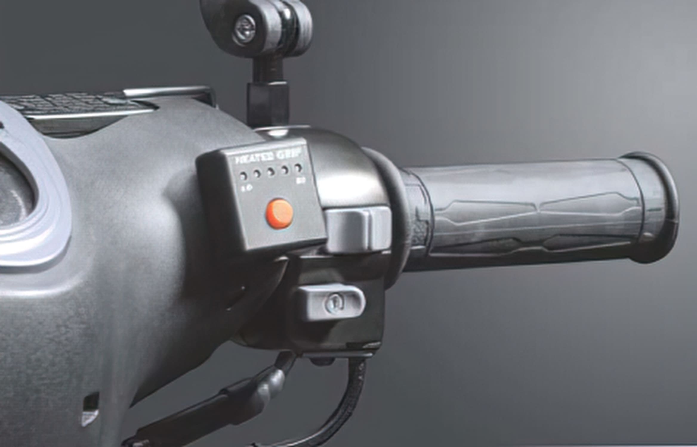 KO-AM10706E Koso Heated Grips 1" + 1 1/8 " L=130mm Black with External Switch
