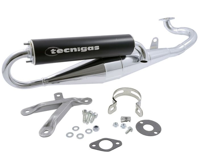 TG0609375-RCR Marmitta Tecnigas NEXT R, cromo, Minarelli orizzontale, con omologazione, COD: TG0609375-RCR