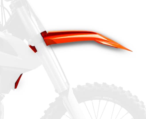 POL-8982100001 Polisport Front Mudguard Orange KTM SX 85