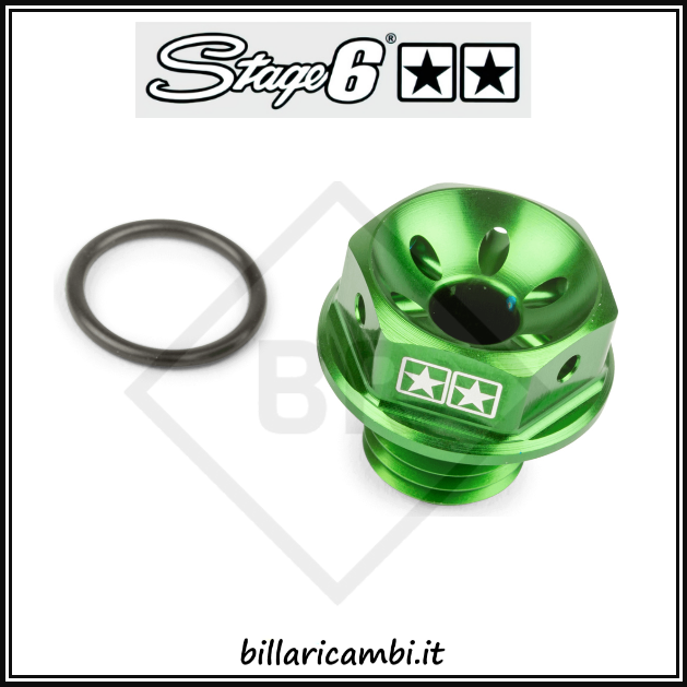 S6-SSP142/GR Tappo Olio Stage6 Minarelli AM6 verde, COD: S6-SSP142/GR