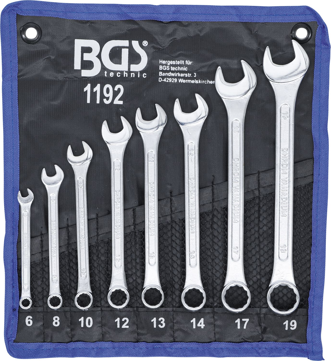 BGS1192 Set chiavi combinate BGS 6 - 19 mm 8 pz.
