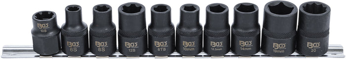BGS2560 Set bussole BGS auto 3- 5- 6- 10- punti 10 pz., COD: BGS2560