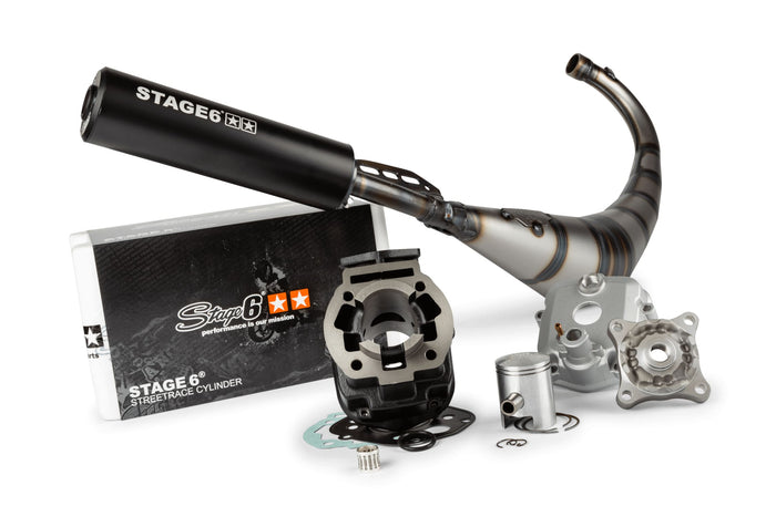 S6-7119301/PACK4 Kit motore gruppo termico + marmitta Stage6 50cc Streetrace ghisa Derbi Euro 3/ Euro 4, COD: S6-7119301/PACK4