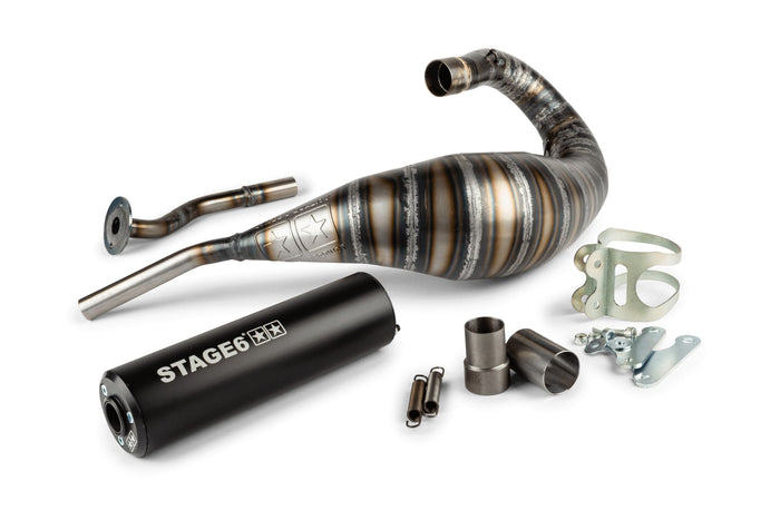 S6-9518805/BK Marmitta Stage6 80 - 90cc CNC nero HM-Moto / Vent / Beta RR, COD: S6-9518805/BK
