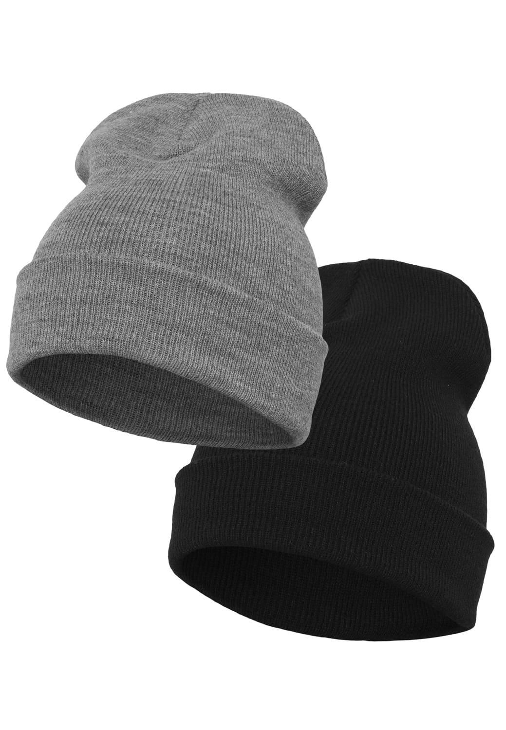 FF-1502KCP-00658-0050 Long Beanie Heavyweight Duo Pack Flexfit nero/grigio