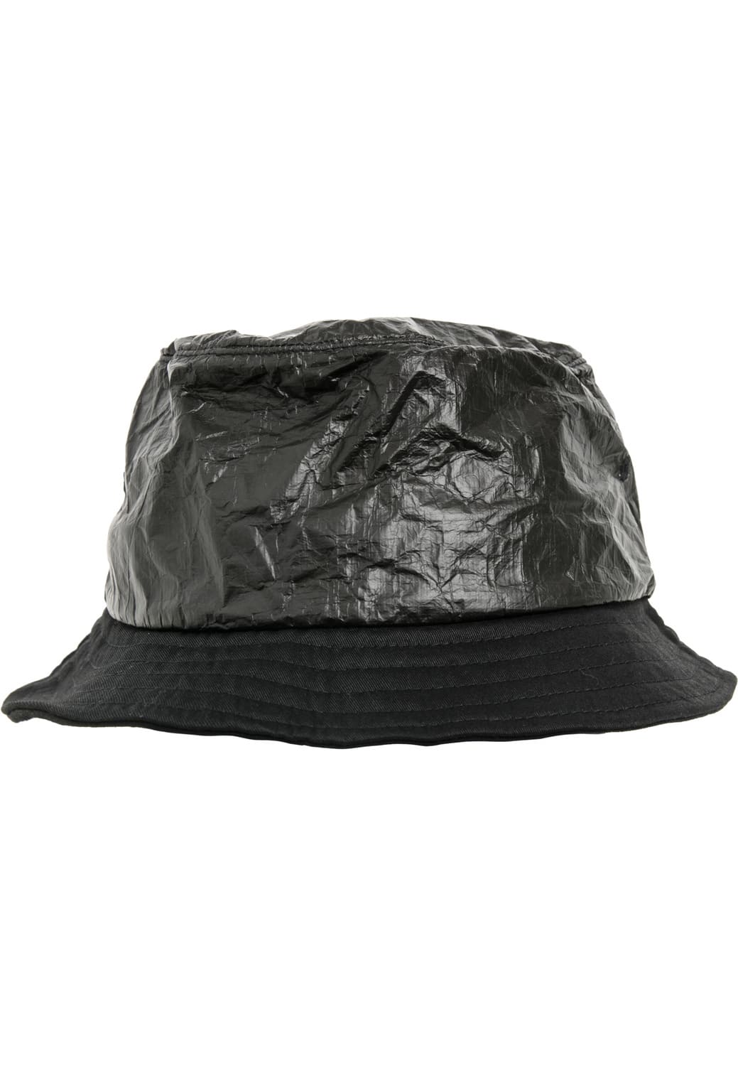 FF-5003CP-00007-0050 Crinkled Paper Flexfit Bucket Hat Black