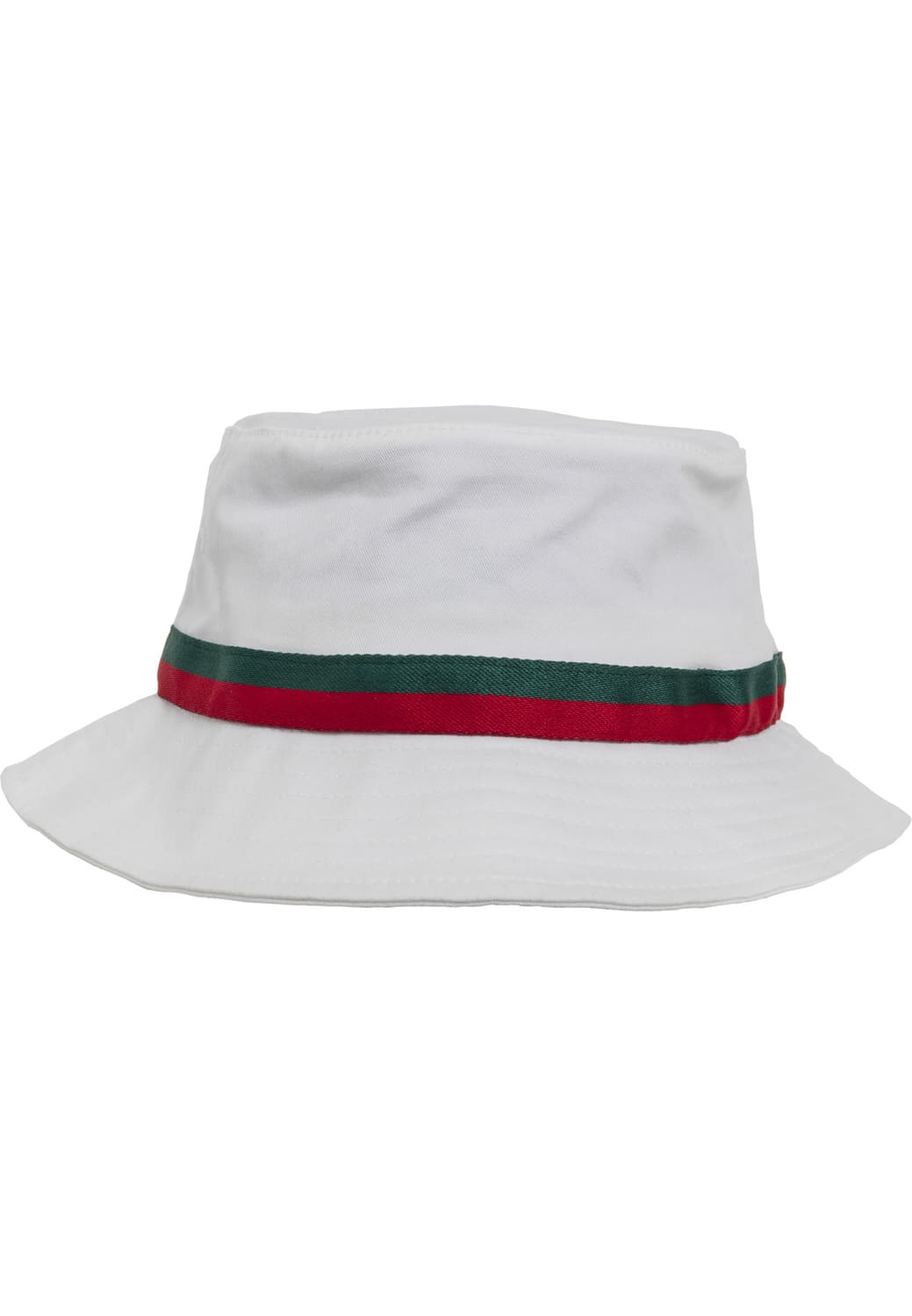 FF-5003S-01286-0050 Cappello pescatore Stripe Flexfit bianco/rosso fuoco/verde