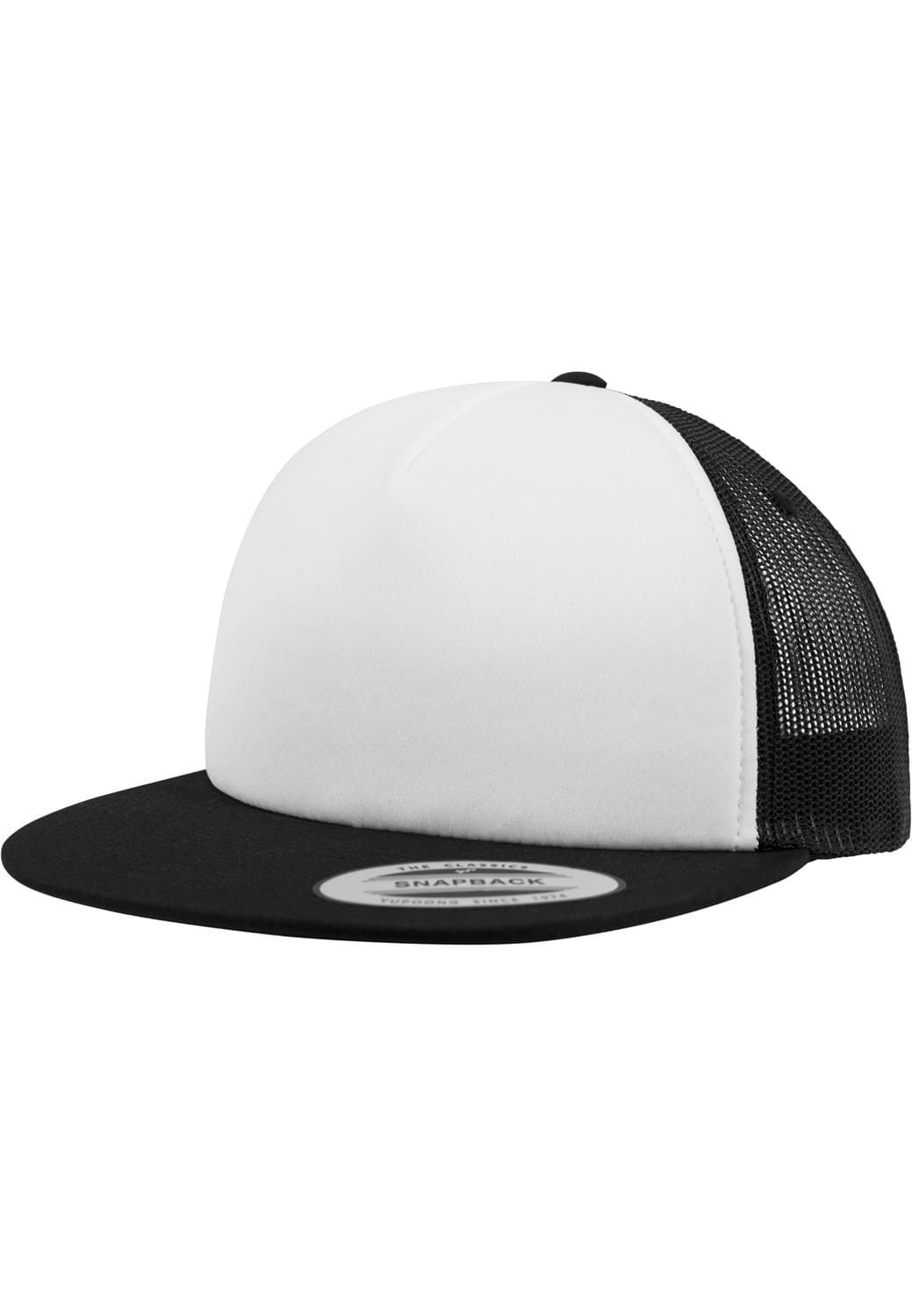 FF-6005FW-00493-0050 Cappellino trucker Foam Flexfit con fronte bianco nero/bianco/nero