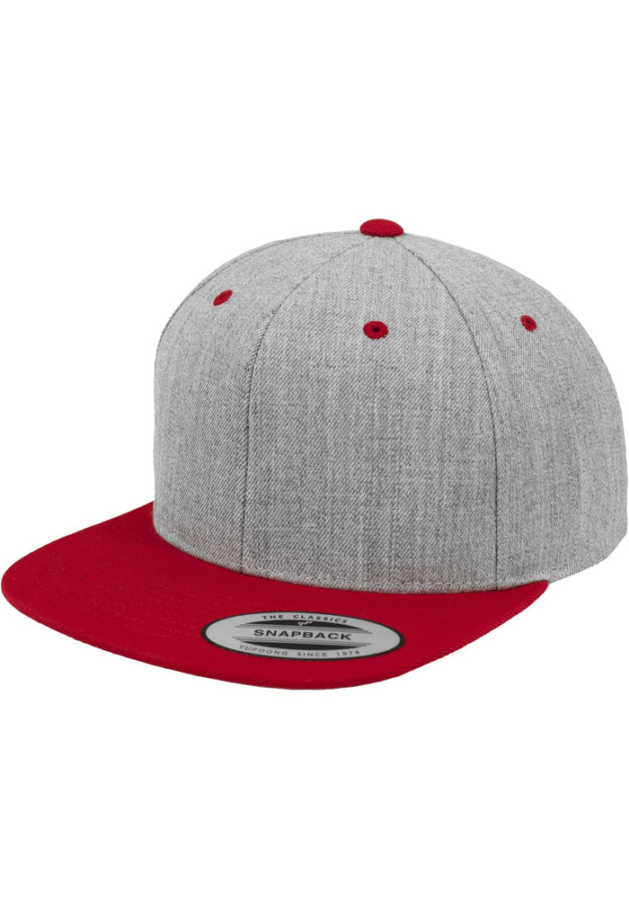 FF-6089MT-00722-0050 Cappellino snapback Classic 2-Tone Flexfit heather/rosso