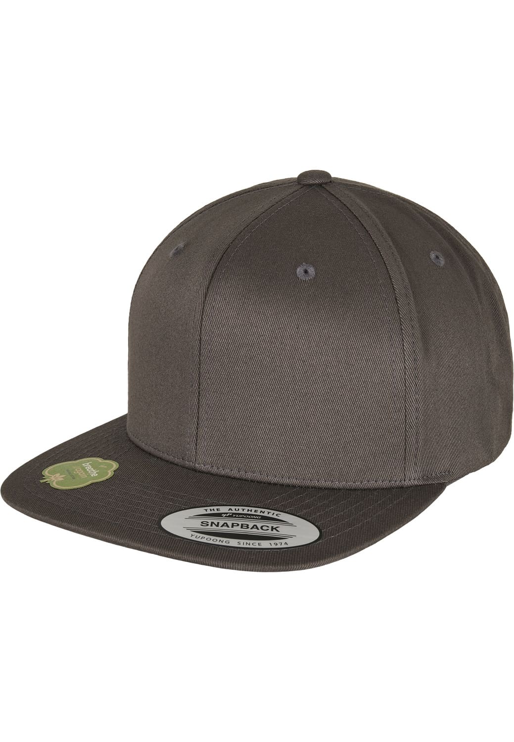 FF-6089OC-00094-0050 Organic Cotton Flexfit Snapback Cap Dark Grey