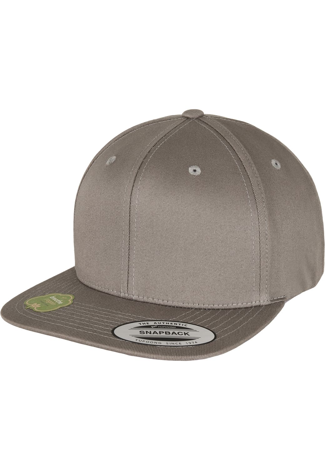 FF-6089OC-03052-0050 Organic Cotton Flexfit Snapback Cap Light Grey