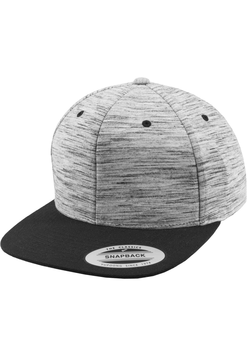 FF-6089SC-00029-0050 Stripes Melange Crown Flexfit snapback cap black/grey