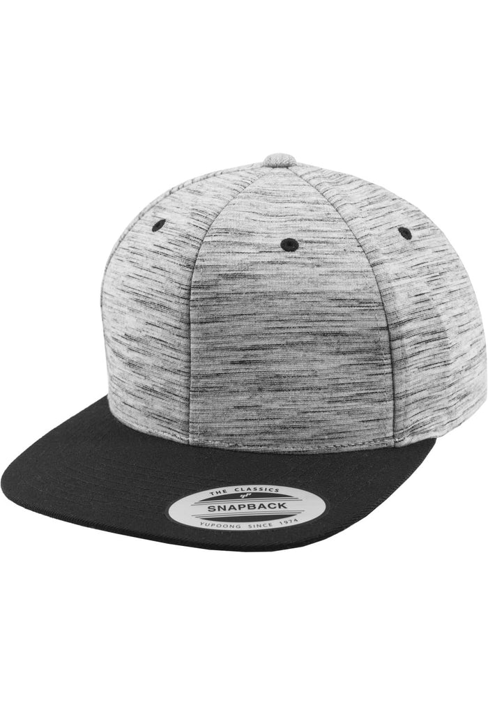 FF-6089SC-00029-0050 Cappellino snapback Stripes Melange Crown Flexfit nero/grigio