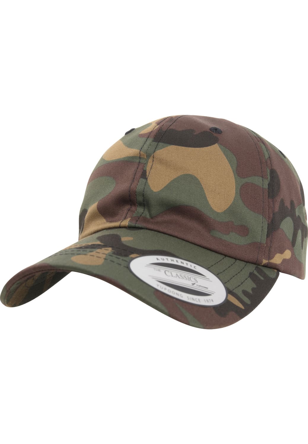 FF-6245CM-00778-0050 Low Profile Cotton Twill Flexfit green camo cap