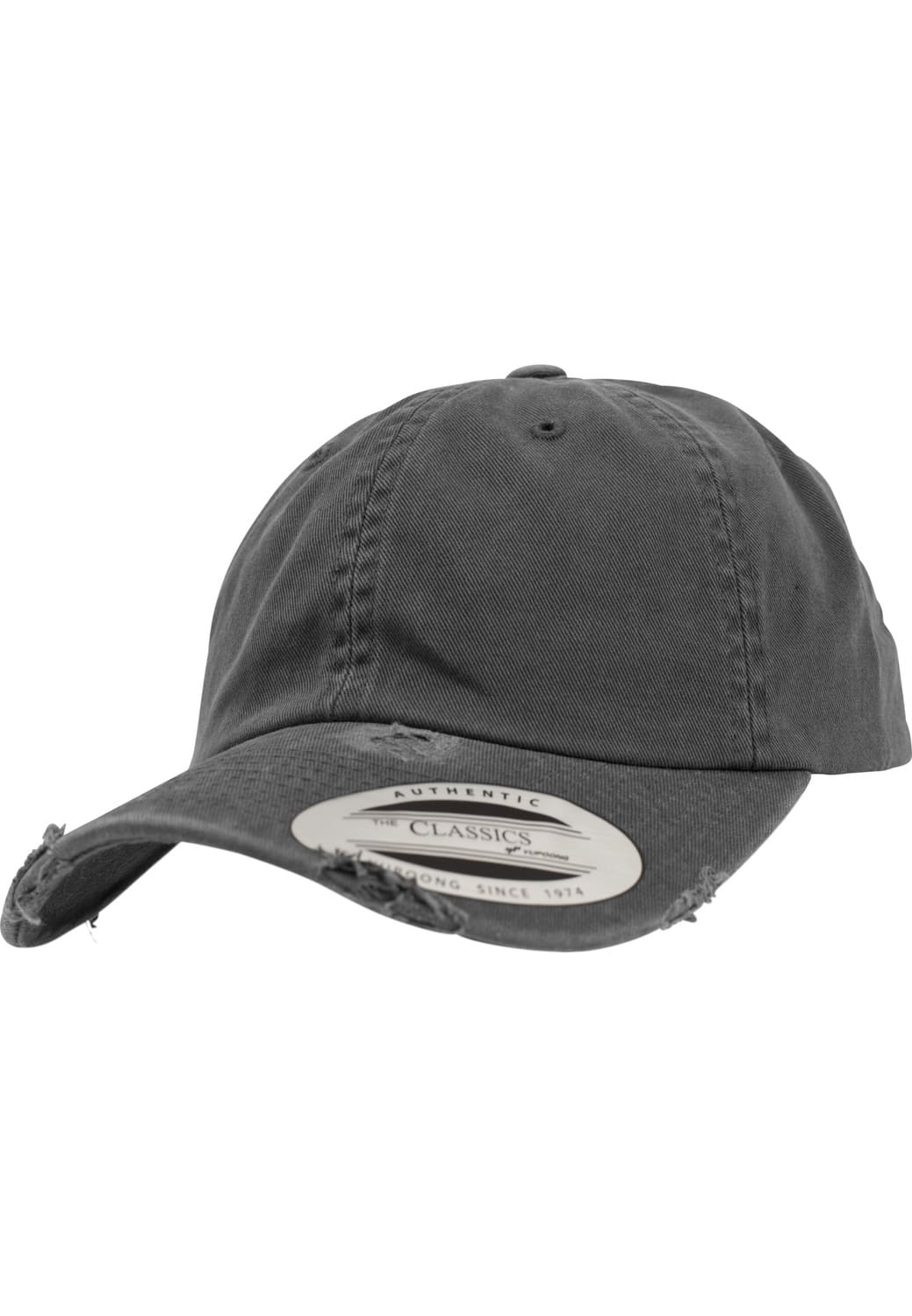 FF-6245DC-00094-0050 Destroyed Flexfit Low Profile Cap Dark Grey